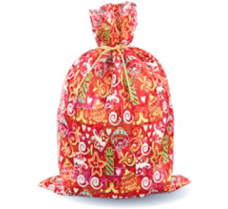 Новогодние подарки в мешках